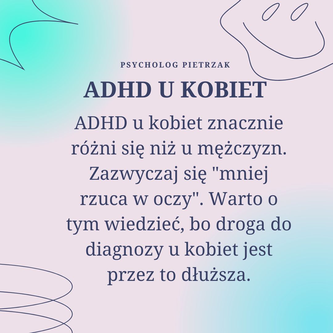 Slajd opisuje ADHD u kobiet.